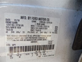 2019 Ford Edge White 2.0L Turbo At 2WD #F23271